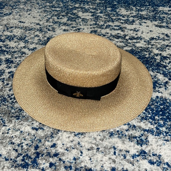 GUCCI SMALL
Grosgrain-trimmed glittered straw hat - Picture 7 of 7